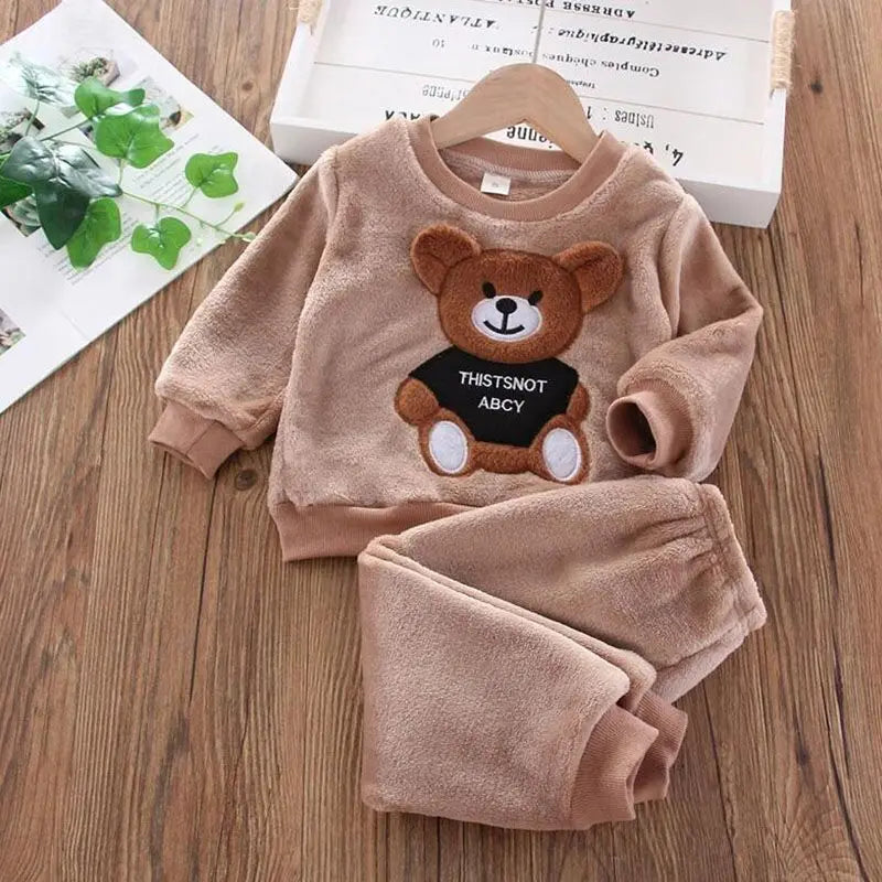 3-Delige Set – Trui, Broek & Vest met Berenlogo