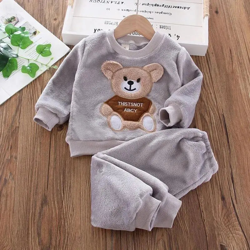 3-Delige Set – Trui, Broek & Vest met Berenlogo
