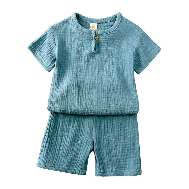 2-Delige Katoenen Set – Shirt & Korte Broek