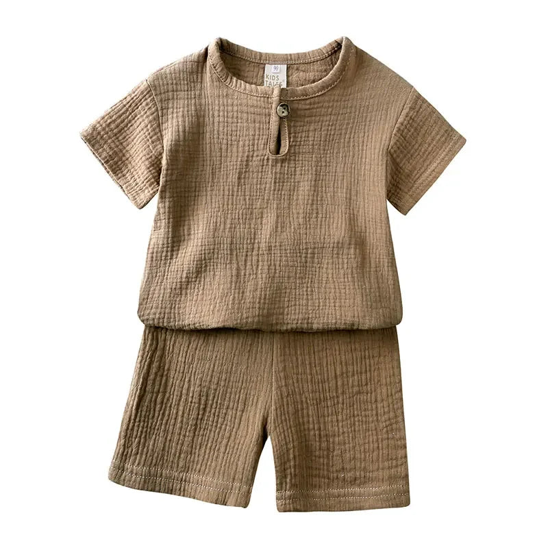2-Delige Katoenen Set – Shirt & Korte Broek