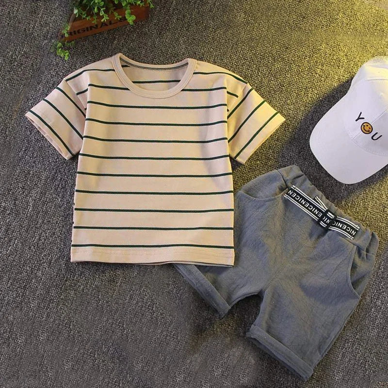 2-Delige Zomerset – Polo / T-shirt met Korte Mouwen &amp; Korte Broek