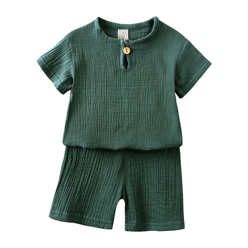 2-Delige Katoenen Set – Shirt & Korte Broek