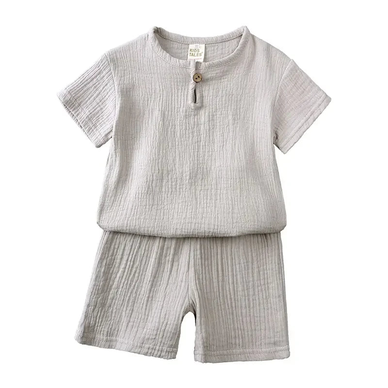 2-Delige Katoenen Set – Shirt & Korte Broek