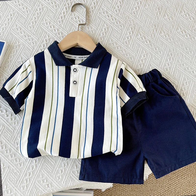 2-Delige Zomerset – Polo / T-shirt met Korte Mouwen &amp; Korte Broek