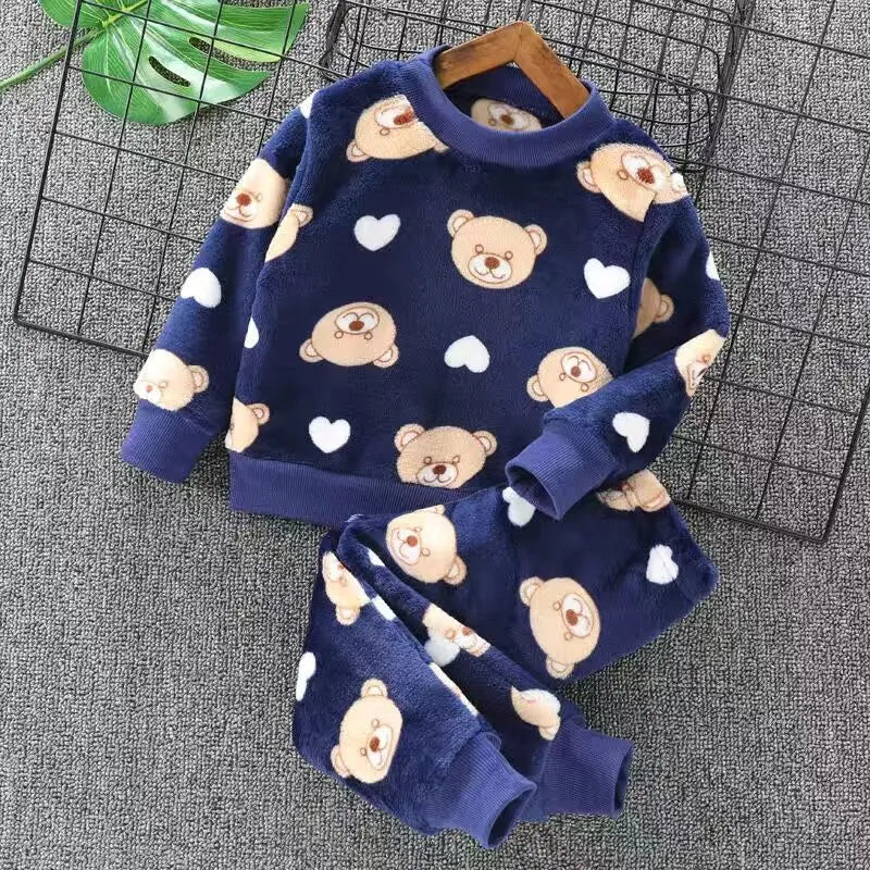 3-Delige Set – Trui, Broek & Vest met Berenlogo
