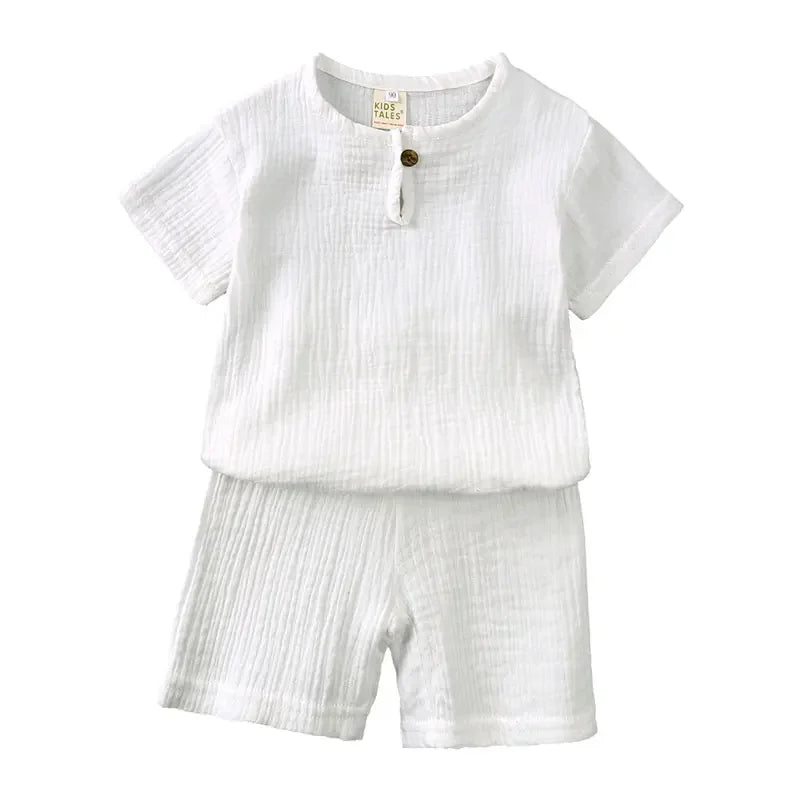 2-Delige Katoenen Set – Shirt & Korte Broek