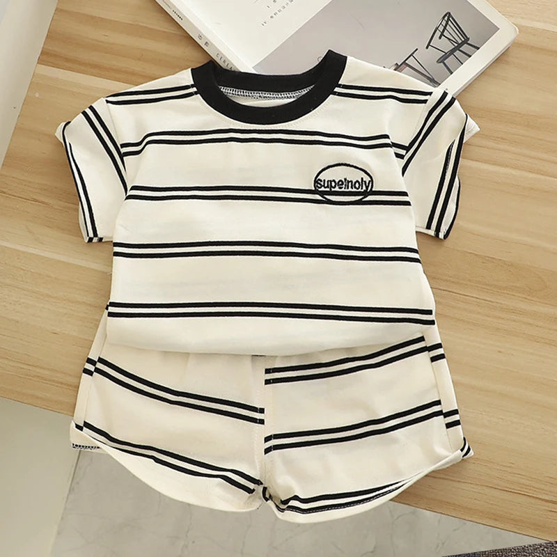 2-Delige Zomerset – Polo / T-shirt met Korte Mouwen &amp; Korte Broek